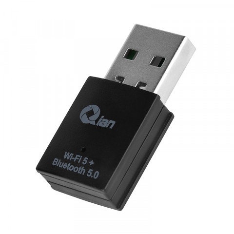 Qian USB 2.4G/5GHz Dual Band Wi-Fi Bluetooth Adapter - SKU: QYW-033WB